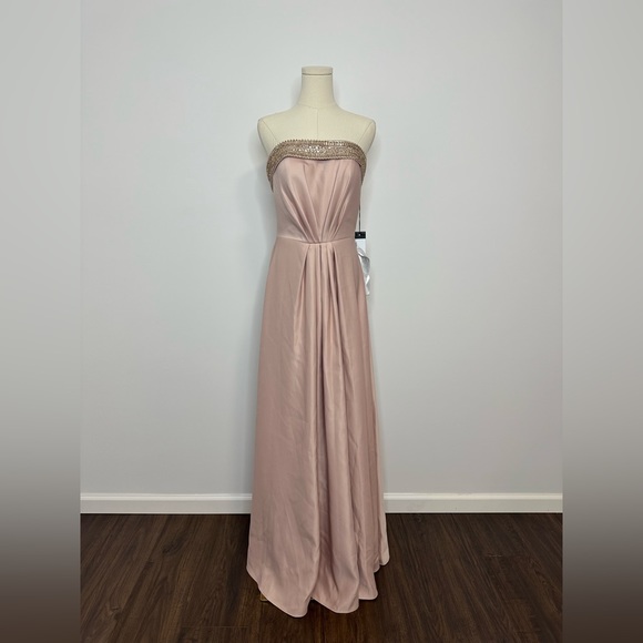 Mac Duggal Ieena Strapless Bead Trimmed Gown - Picture 2 of 16